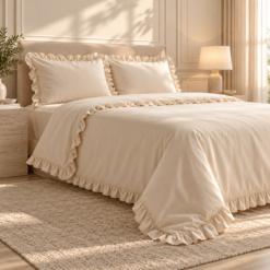 Alternative view of Karaca Home Pure Ruffle 100% Cotton King Size Duvet Cover Set – Ecru, 200.22.05.0298