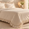 Karaca Home Pure Ruffle 100% Cotton King Size Duvet Cover Set – Ecru, 200.22.05.0298 9 Karaca Home Pure Ruffle 100% Cotton King Size Duvet Cover Set – Ecru, 200.22.05.0298 - Image 3