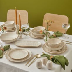 Alternative view of Karaca Earth Collection Aria 55-Piece 12-Person Dinner Set, Beige, 8683650346531