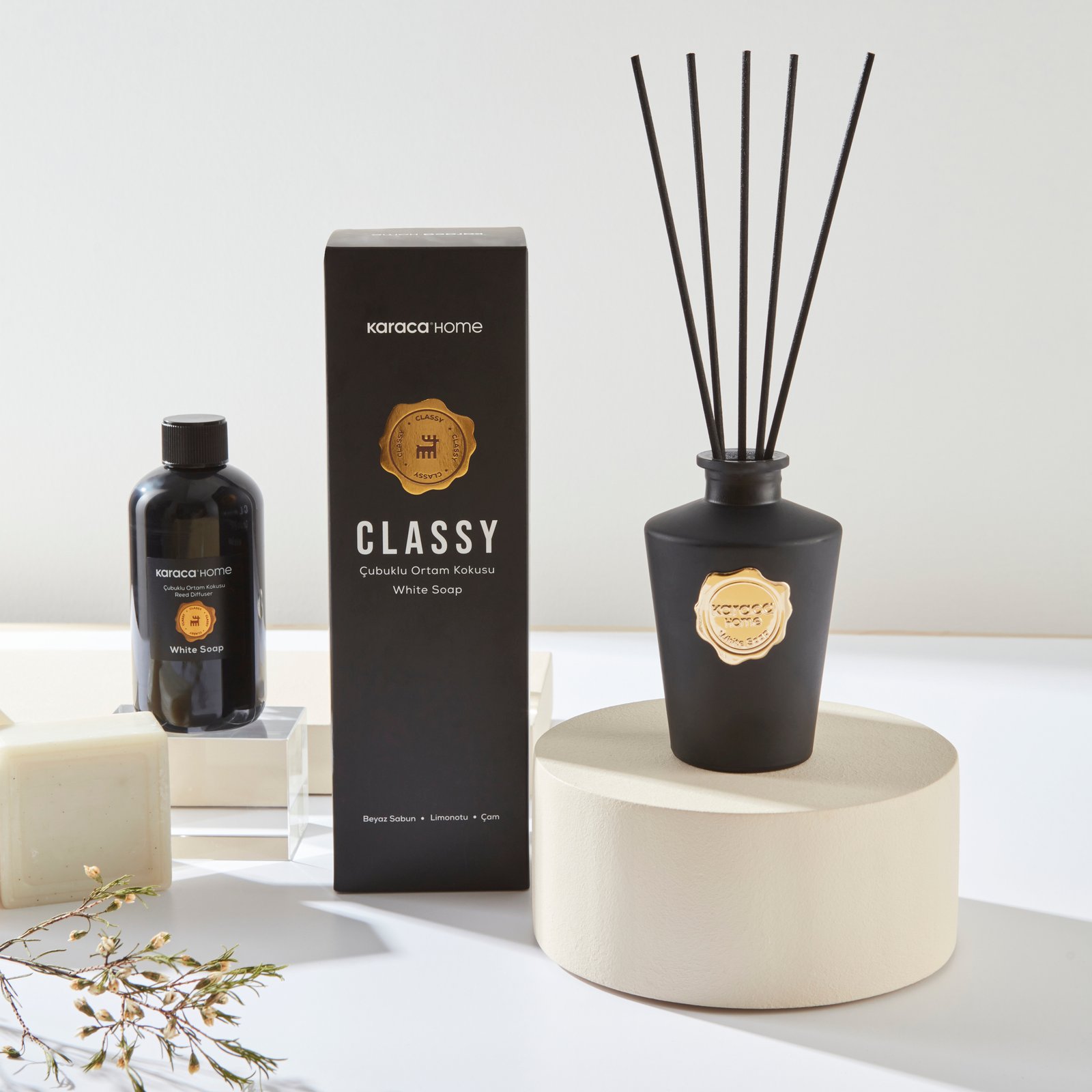 Karaca Home Classy White Soap Reed Diffuser 200 ml, 153.09.01.7150 2 Karaca Home Classy White Soap Reed Diffuser 200 ml, 153.09.01.7150 - Image 2