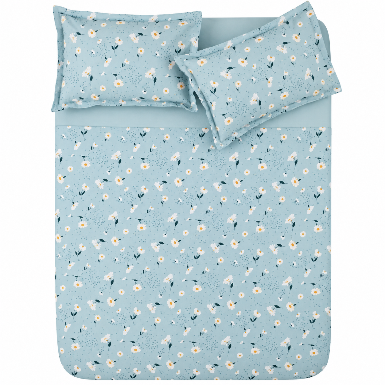 Karaca Home Daisy Blue 100% Cotton Single Duvet Cover Set 160 × 220 cm, 200.22.08.0036 4 Karaca Home Daisy Blue 100% Cotton Single Duvet Cover Set 160 × 220 cm, 200.22.08.0036 - Image 4