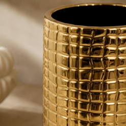 Alternative view of Karaca Home Lesley Gold Cylindrical Decorative Vase, 300.23.01.0538