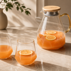 Alternative view of Karaca Savona 7-Piece Clear Glass Drinkware Set for 6 People – 1.8 L Pitcher, 153.09.01.0648