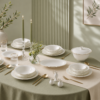 Karaca Fine Pearl Fame 55-Piece Dinner Set for 12 People – White with Gold Rim, 8683650341123 9 Karaca Fine Pearl Fame 55-Piece Dinner Set for 12 People – White with Gold Rim, 8683650341123 - Image 4