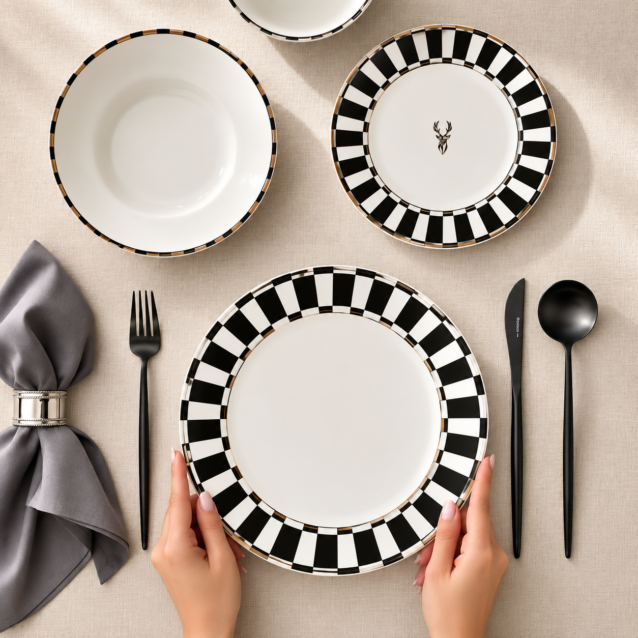 Karaca Elegance Bone 24-Piece Dinner Set for 6 People, 153.03.06.2400 2 Karaca Elegance Bone 24-Piece Dinner Set for 6 People, 153.03.06.2400 - Image 2