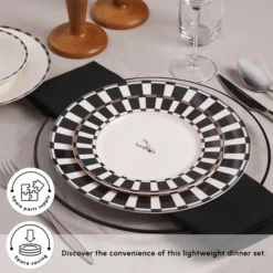 Alternative view of Karaca Elegance Bone 24-Piece Dinner Set for 6 People | Bone Porcelain Tableware, 153.03.06.2400