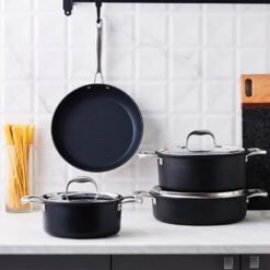 Alternative view of Karaca BioDiamond Pro 7-Piece Induction Cookware Set | Ultra-Durable Diamond Coating, Non-Stick, Oven and Dishwasher Safe, 153.03.07.7040