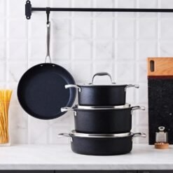 Karaca BioDiamond Pro 7-Piece Induction Cookware Set | Ultra-Durable Diamond Coating, Non-Stick, Oven and Dishwasher Safe, 153.03.07.7040