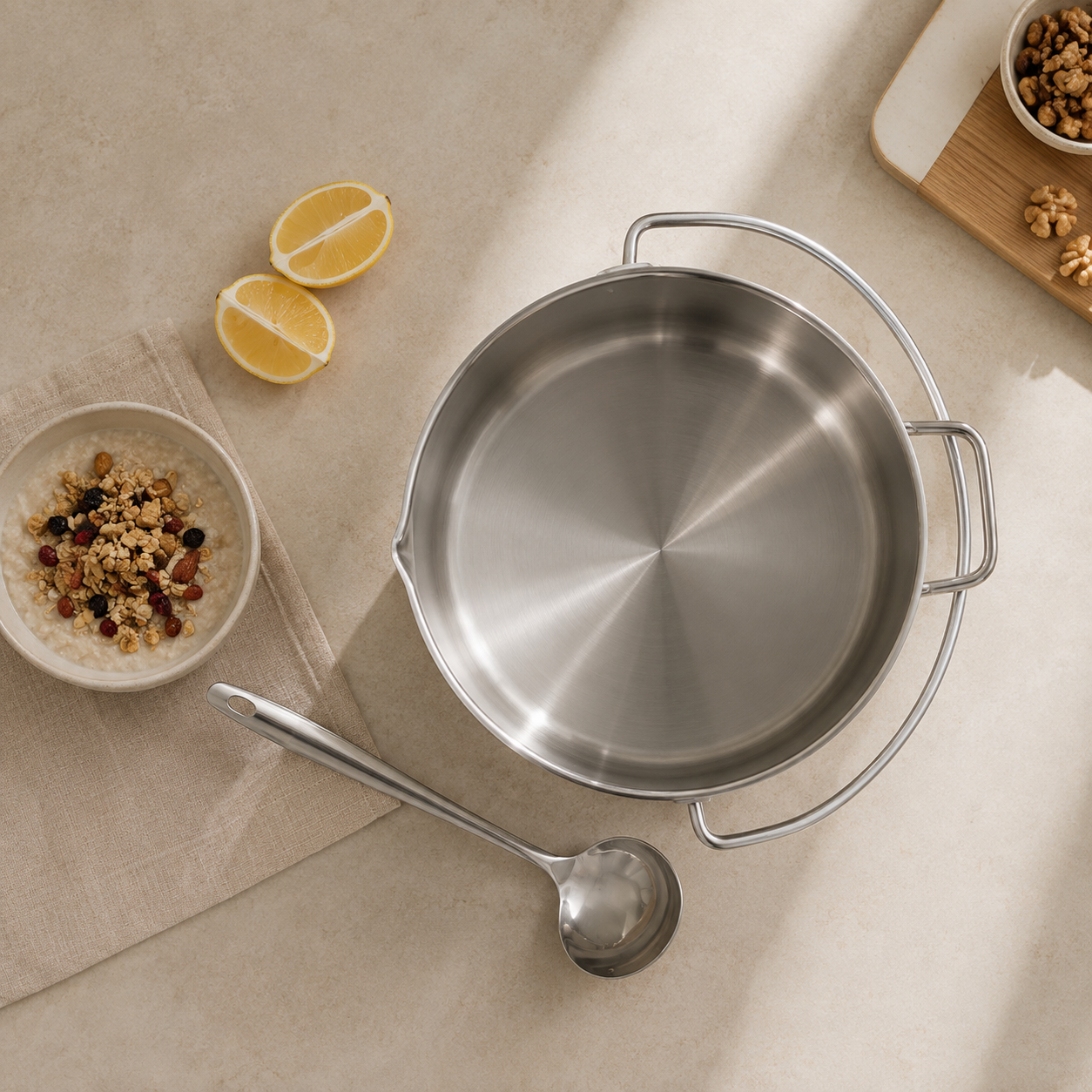 Karaca Kitchen Lover Induction Base Stainless Steel Jam & Ashure Pot 28 cm – 10 L, 153.03.08.1162 1 Karaca Kitchen Lover Induction Base Stainless Steel Jam & Ashure Pot 28 cm – 10 L, 153.03.08.1162
