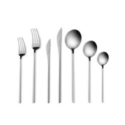 Alternative view of Karaca Focus 84-Piece Stainless Steel Cutlery Set for 12 People | Platinum Finish, 153.03.08.1807