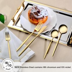 Alternative view of Karaca Orion 30-Piece Cutlery Set for 6 People - Shiny Gold | 18/10 Stainless Steel (304 Grade), 153.03.08.1902