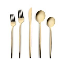 Karaca Orion 30-Piece Cutlery Set for 6 People - Shiny Gold | 18/10 Stainless Steel (304 Grade), 153.03.08.1902