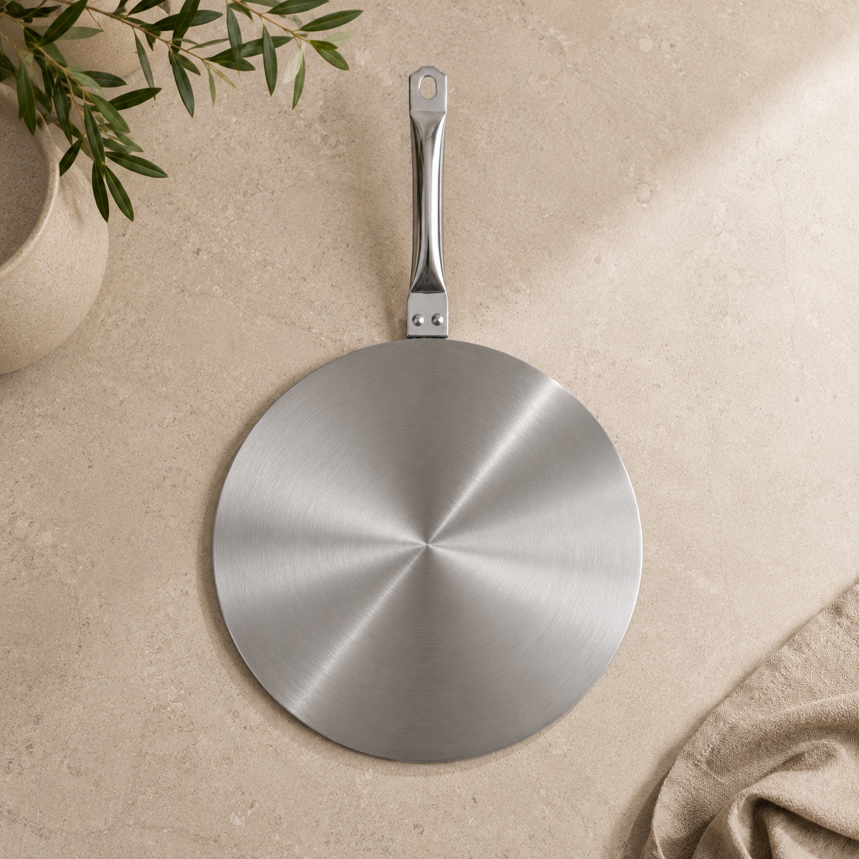 Karaca Induction Base Stainless Steel Frying Pan 26 cm, 153.09.01.0472 3 Karaca Induction Base Stainless Steel Frying Pan 26 cm, 153.09.01.0472 - Image 3