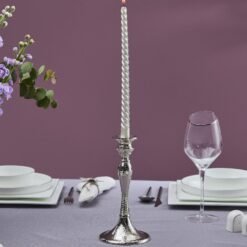 Karaca Home Rena Candlestick 26 cm - Silver, 153.09.01.2144