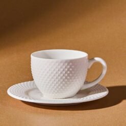 Alternative view of Karaca Lisa 6-Piece Coffee Cup Set with Saucers 90 ml | New Bone Porcelain, 153.09.01.3304