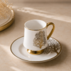 Karaca Afra 6-Piece Coffee Cup Set with Saucers 90 ml, 153.09.01.3648 6 153.09.01.3648 1
