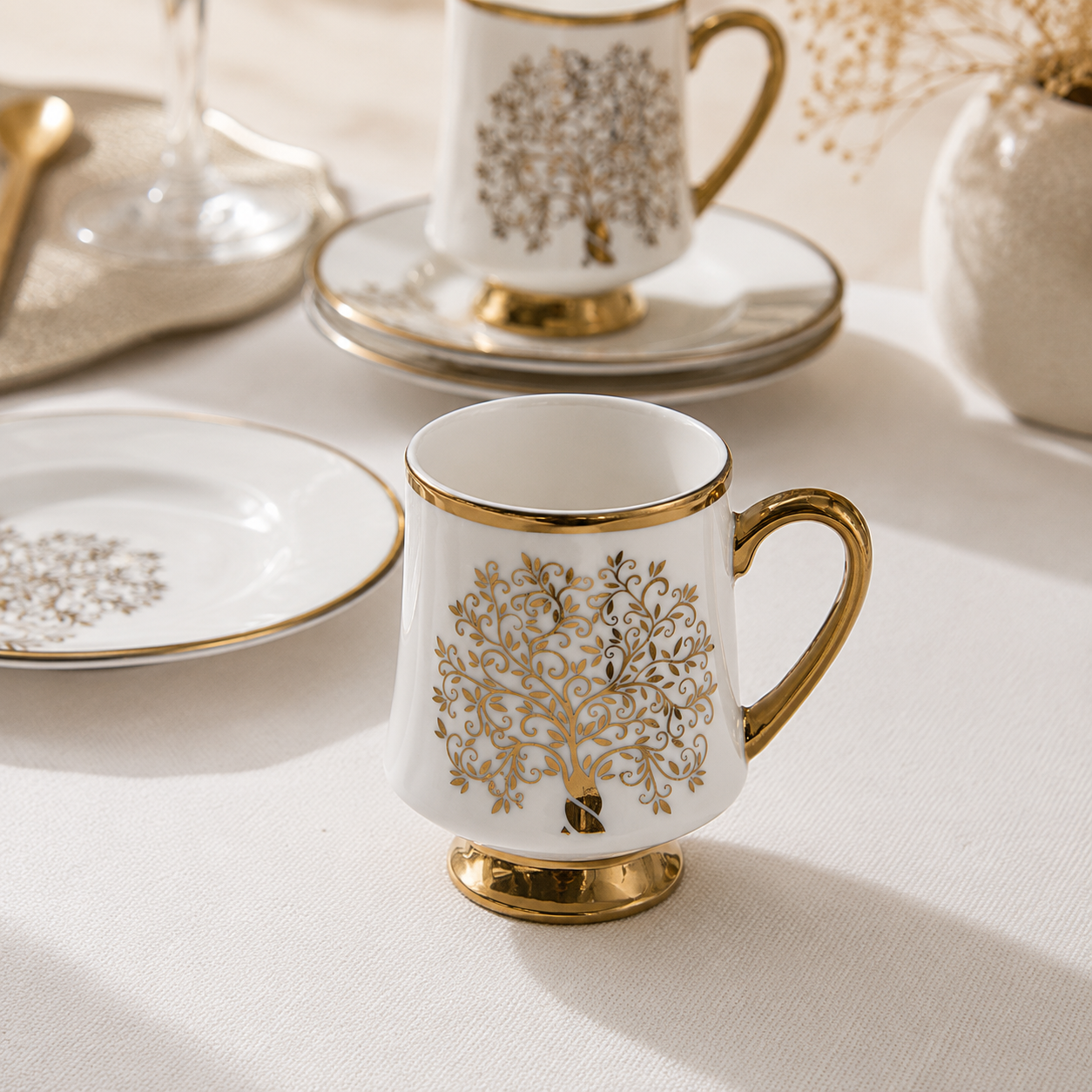 Karaca Autumn 6-Piece Coffee Cup Set 90 ml, 153.09.01.3649 4 Karaca Autumn 6-Piece Coffee Cup Set 90 ml, 153.09.01.3649 - Image 4