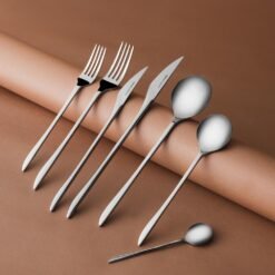 Karaca Premium Platinum Von 84-Piece Cutlery Set for 12 People | 18/10 Stainless Steel, 153.09.01.5074