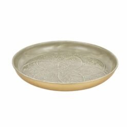 Alternative view of Karaca Home Donna Round Decorative Tray 33 cm - Grey, 153.09.01.5770