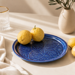 Karaca Home Donna Navy Blue Decorative Tray 30 cm, 153.09.01.5773