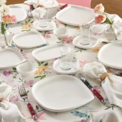Alternative view of Karaca Forever White Bone Series 28-Piece Tableware Set | Porcelain Dining Set, 153.09.01.6011