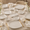Karaca Forever White Bone Series 28-Piece Tableware Set – Porcelain Dining Set, 153.09.01.6011 7 Karaca Forever White Bone Series 28-Piece Tableware Set – Porcelain Dining Set, 153.09.01.6011 - Image 3