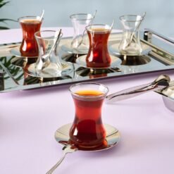Alternative view of Karaca Jamie Platinum 40-Piece Tea Set | 18/10 Stainless Steel Elegant Tea Service, 153.09.01.6069
