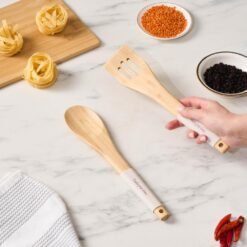 Alternative view of Karaca Crick Crack Harmony 2-Piece Serving Set | Silicone and Bamboo Handles, 153.09.01.6211