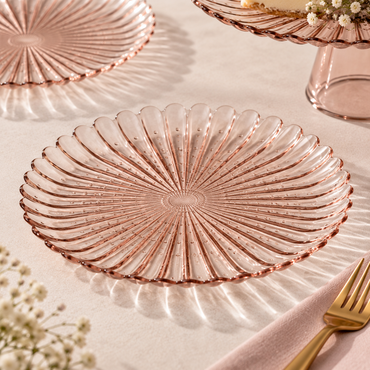 Karaca Emma 7-Piece Glass Cake and Dessert Set | Elegant Serving Set, 153.09.01.6273 3 Karaca Emma 7-Piece Glass Cake and Dessert Set | Elegant Serving Set, 153.09.01.6273 - Image 3