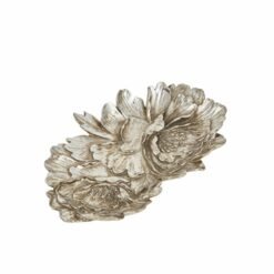 Alternative view of Karaca Home Lianca Decorative Plate 26x16 cm - Silver Floral Design, 153.09.01.6379