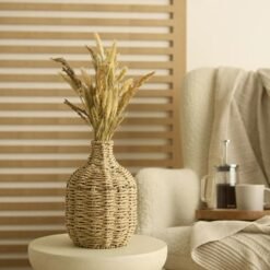 Alternative view of Karaca Home Boho Style Natural Wicker Vase, 153.09.01.7033