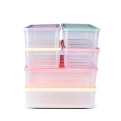 Alternative view of Karaca Stella 6-Piece Freezer Storage Container Set | Plastic Food Storage Boxes, 153.09.01.7069