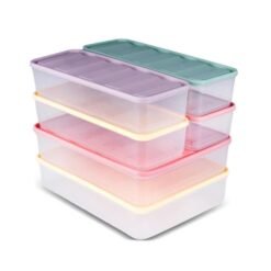 Karaca Stella 6-Piece Freezer Storage Container Set | Plastic Food Storage Boxes, 153.09.01.7069