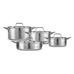 Alternative view of Karaca Powersteel 316+ Enzo 8-Piece Stainless Steel Cookware Set | 3-Ply Induction Base, 153.09.01.7203