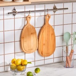 Karaca Havin 2-Piece Bamboo Cutting and Serving Board Set | Natural Kitchen Boards, 153.09.01.7591