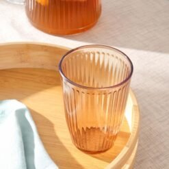 Alternative view of Karaca Gordes 6-Piece Amber Glass Beverage Set 370 ml | Elegant Drinkware Set, 153.09.01.8045