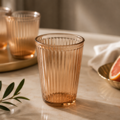 Alternative view of Karaca Gordes 6-Piece Amber Glass Beverage Set – 370 ml, 153.09.01.8045