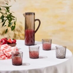 Karaca Foret 5-Piece Acrylic Unbreakable Pitcher Set 1.5 L - Anthracite, 153.09.01.8540