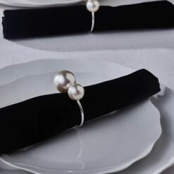 Alternative view of Karaca Home Pearl 2-Piece Napkin Ring Set - Silver, 153.09.01.9140