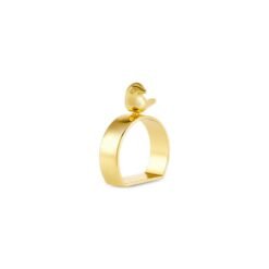 Karaca Bird 4-Piece Napkin Ring Set - Gold, 153.09.01.9146
