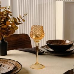 Karaca Home Pinecone Standing Candle Holder 21.5 cm - Amber, 153.09.01.9247