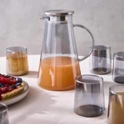 Alternative view of Karaca Serene 7-Piece Tumbler Glass Set - Anthracite | 1.8 L Carafe Set, 153.09.01.9484