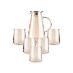 Alternative view of Karaca Serene 7-Piece Tumbler Glass Set - Amber | 1.8 L Carafe Set, 153.09.01.9485