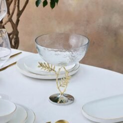 Karaca Home Carmenta Footed Glass Bowl 21x18 cm, 153.09.01.9495