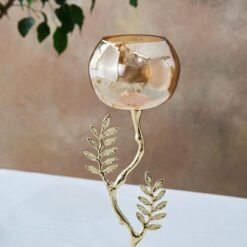 Alternative view of Karaca Home New Year Carmenta Glass Candle Holder 26 cm - Silver/Gold, 153.09.01.9496