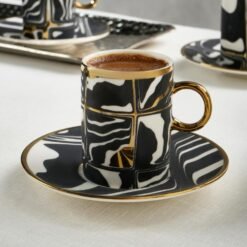 Alternative view of Karaca Tales 6-Piece Coffee Cup Set 90 ml | Bone Porcelain Espresso Set, 153.09.01.9514