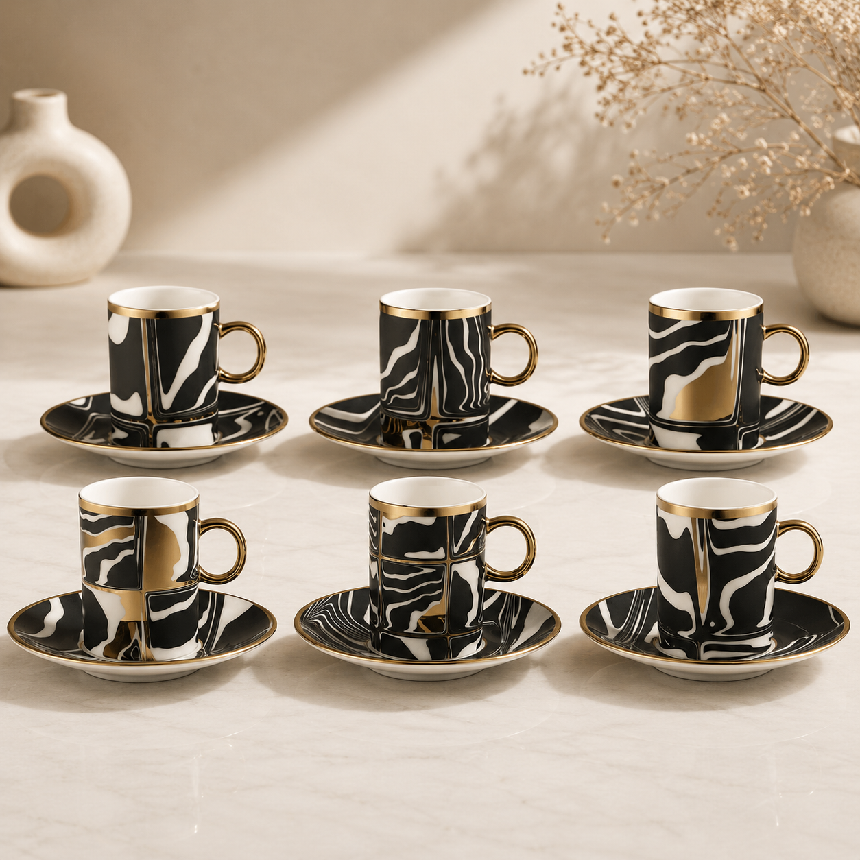 Karaca Tales 6-Piece Coffee Cup Set 90 ml, 153.09.01.9514 5 Karaca Tales 6-Piece Coffee Cup Set 90 ml, 153.09.01.9514 - Image 5