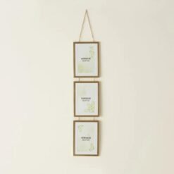 Alternative view of Karaca Home Magic 3-Piece Vertical Photo Frame Set - Gold | Tall Wall-Mounted Gallery Frame Design, 153.77.10.5655