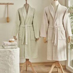 Karaca Sarah Anderson Alven 4-Piece Family Bathroom Set - Green/Beige, 160.22.08.0061