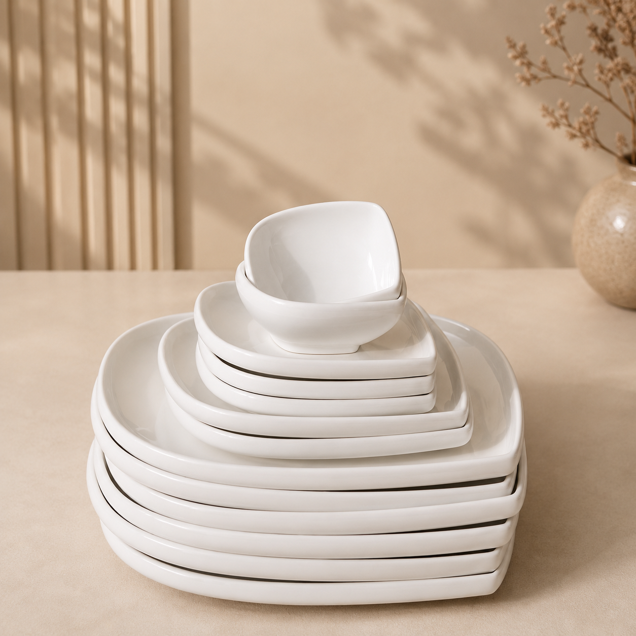 Karaca Forever White Bone Series 28-Piece Tableware Set – Porcelain Dining Set, 153.09.01.6011 5 Karaca Forever White Bone Series 28-Piece Tableware Set – Porcelain Dining Set, 153.09.01.6011 - Image 5